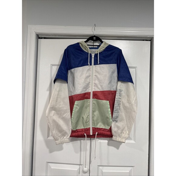 Billionaire boys club Zip Up Windbreaker‎ Men’s Jacket Size M Red & Blue - Picture 1 of 12